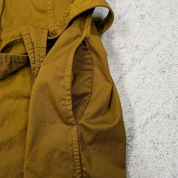 Everlane Dress Women's 2 Brown Brass Modern Utility Shirtdress Button Down Belt - Picture 7 of 8